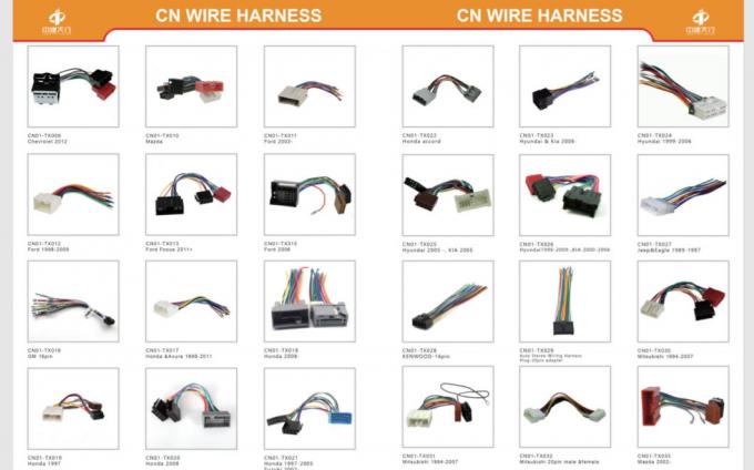 Customized Cable Assembly ISO Wiring Harness 15pin+RCA Plugs Connector Wire Harness for Toyota