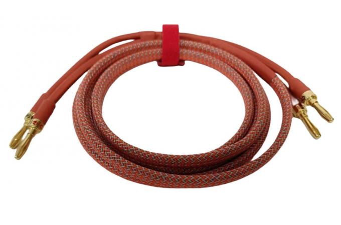 HiFi Speaker Audio Cable High Purity OFC Stereo Amplifier Pure Copper Cable with Banana Gold-Plated Plug