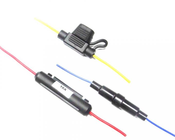 Electronics in-Line Automotive Fuse Holder Easy to Install Fit for Glass Fuse