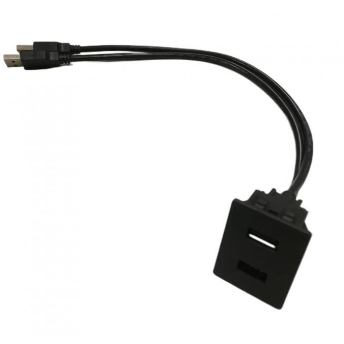 Car Dash Mount Set Two USB Extension Cable Port Boat Motorcycle Car USB Dual