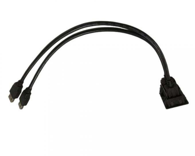 Car Dash Mount Set Two USB Extension Cable Port Boat Motorcycle Car USB Dual