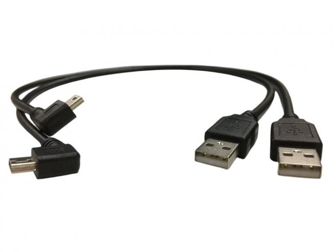 Professional Cable Assembly Manufacture Custom 50 Cm USB Cable with 90 Degree Angle Mini USB Port