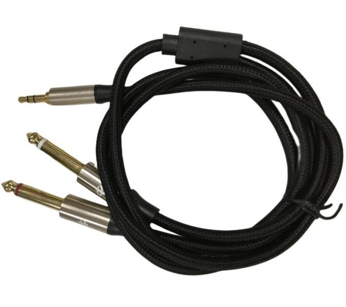 Customize Cable Assembly Mono 6.5 Jack to Stereo 3.5 Jack Audio Cable 1 Males 3.5 mm to Double 6.5 mm Cable Aux Cables