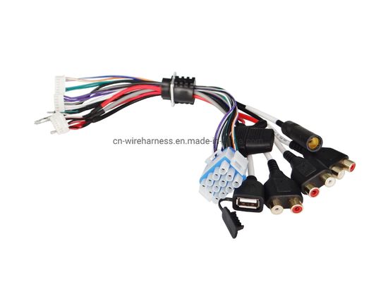                 Customized Car Audio Electronic Delphi Connector Wiring Harness for Different Audio             