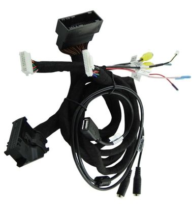                  Customize Wire Harness Cable High End Power Harness Replacement Reverse Camera Wire Harness Front View Connect             