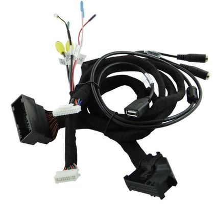                  Customize Wire Harness Cable High End Power Harness Replacement Reverse Camera Wire Harness Front View Connect             