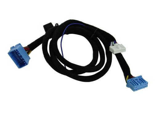 Black Automotive Electrical Wiring Harness 12V Multi Pins Vehicle Sound Cable