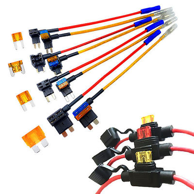 RoHS Automotive Power Cable Direct Wire 300V With Fuse Custom Power Cord Fuse Box