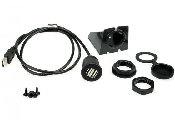 ODM Cable Wire Harnesses Two USB Extension Cable Automotive Dash Mount