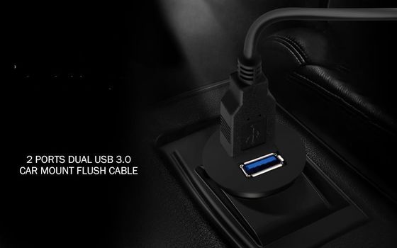 ODM Cable Wire Harnesses Two USB Extension Cable Automotive Dash Mount