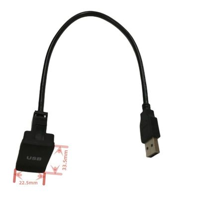 Square Panel Cable Wire Harnesses Car USB Cable With Anti Dust Cover