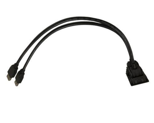 FCC Dual USB Cable Extension Latch Mount Mitsubishi For Car