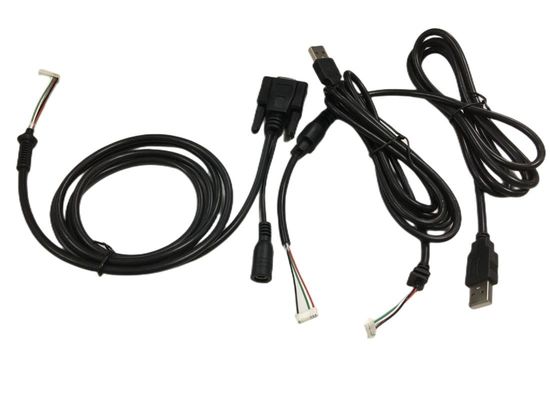 Round Cable Wire Harnesses 2.54mm 4 Pin To DB9 Female RS232 To HMI