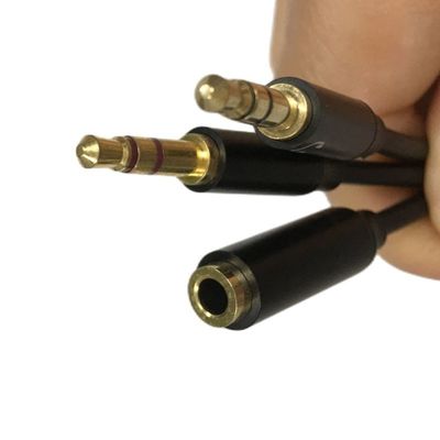 Y Splitter Cable Wire Harnesses Audio Cable Headset 3.5mm 2 Male Mic Cable