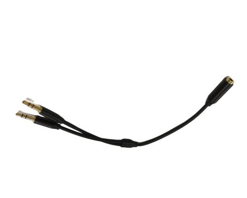 Y Splitter Cable Wire Harnesses Audio Cable Headset 3.5mm 2 Male Mic Cable