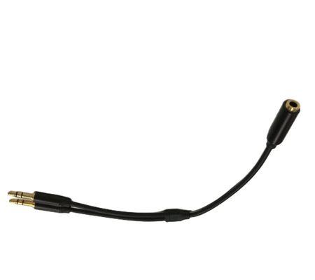 Y Splitter Cable Wire Harnesses Audio Cable Headset 3.5mm 2 Male Mic Cable
