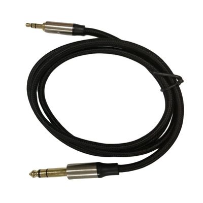 Heavy Duty Custom Wire Harness Male To Male Aux 3.5mm To 6.35mm Jack Audio Cable