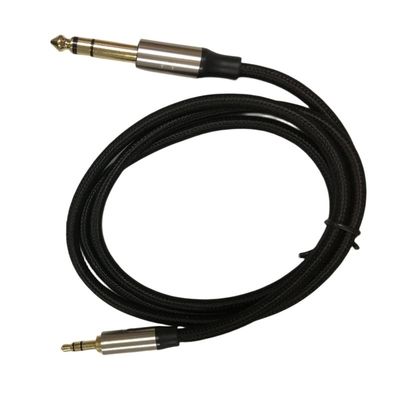 Heavy Duty Custom Wire Harness Male To Male Aux 3.5mm To 6.35mm Jack Audio Cable