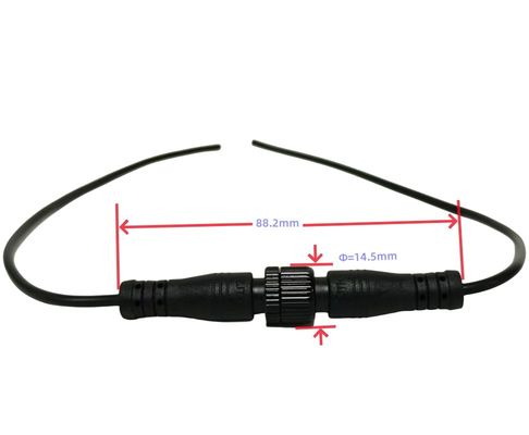 Male Straight M12 Cable For LED Equipment / Medical Device OEM