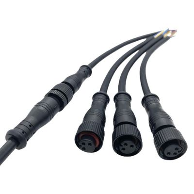 Custom M12 6 Core Male to Female Sensor Wire Harness Video Camera Extension Cable