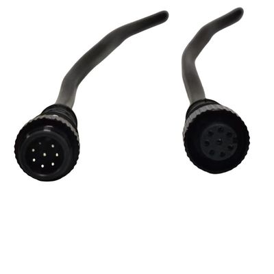 Custom M12 6 Core Male to Female Sensor Wire Harness Video Camera Extension Cable