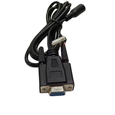 Custom Dub-9 Pin Wire Harness With 4 Pin Printer Connector And AC Power Connector