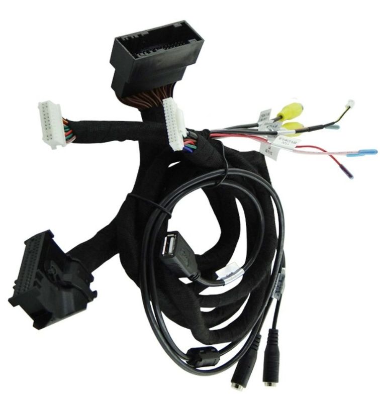                  Customize Wire Harness Cable High End Power Harness Replacement Reverse Camera Wire Harness Front View Connect             